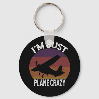 Vintage Aviation Gift Funny Pilot Key Ring