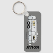 Vintage Avion Trailer Key Fob, Aluminium