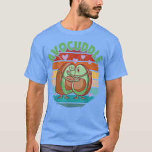 Vintage avocado couple hugging love, funny avocado T-Shirt