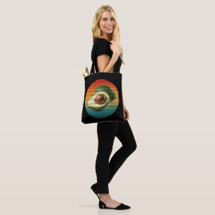Vintage avocado fruit vegetarian food tote bag
