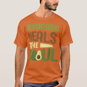Vintage Avocado Heals The Soul Healthy Vegan Food T-Shirt