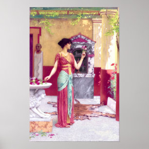 Vintage Awesome Italian Girl With The Bouquet Poster