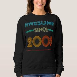Vintage Awesome Since 2008 11th Birthday Fourteent Sweatshirt