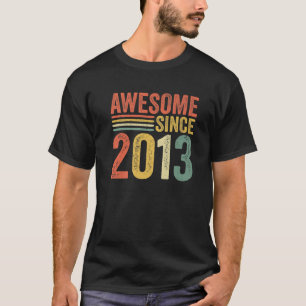 Vintage Awesome Since 2013 9Th Birthday Retro Men T-Shirt