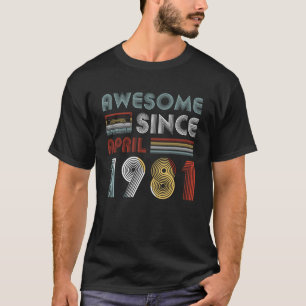 Vintage Awesome Since April 1981 38th Birthday T-Shirt