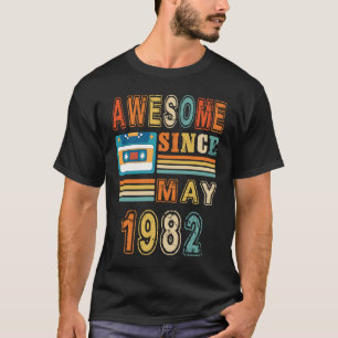 Vintage Awesome Since May 1982 38th Birthday Casse T-Shirt