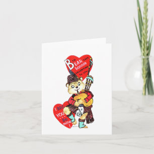 Vintage B is for Bear Valentine Card