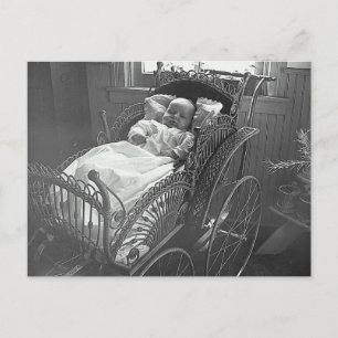 Vintage Baby and Stroller Postcard