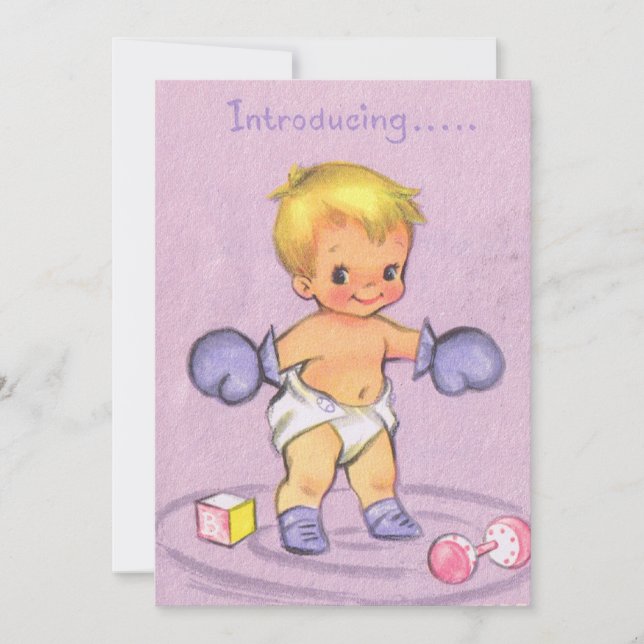 Vintage Baby Announcement (Front)
