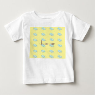 Vintage baby blue elephants baby t-shirt