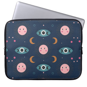 vintage baby boho seamless pattern. Hippie chic ba Laptop Sleeve