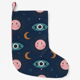 vintage baby boho seamless pattern. Hippie chic ba Small Christmas Stocking