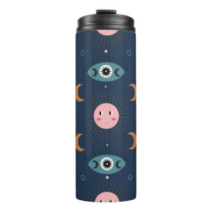 vintage baby boho seamless pattern. Hippie chic ba Thermal Tumbler