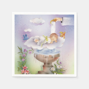Vintage Baby Boy Baptism Christening napkin