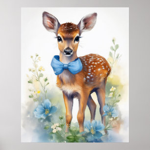 Vintage Baby Boy Deer 1 Poster