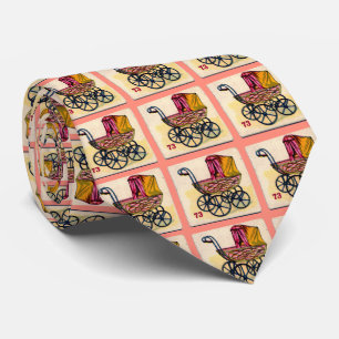 Vintage Baby Buggy Game Card Tie