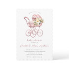 Vintage Baby Carriage Pink Couples Baby Shower