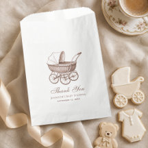 Vintage Baby Carriage Sepia Brown Pram Baby Shower