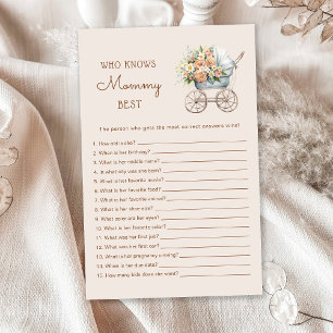 Vintage Baby Carriage Who knows Mummy best Game