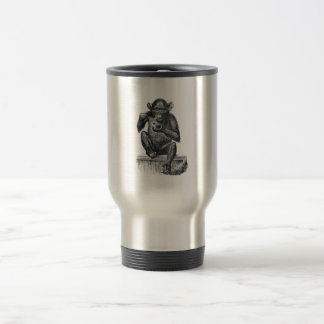 Vintage Baby Chimpanzee Drawing Travel Mug