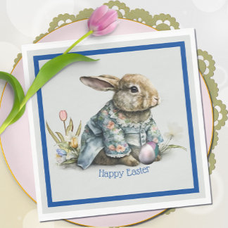 Vintage Baby Easter Bunny Napkin