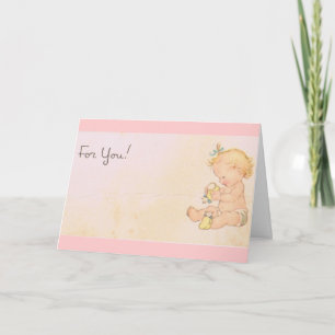 Vintage Baby Gift Tag Card