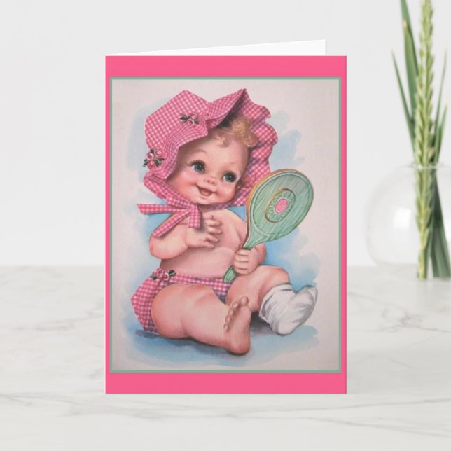 Vintage Baby Girl Card (Front)