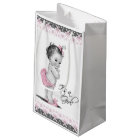 Vintage Baby Girl Pink Black Lace Baby Shower