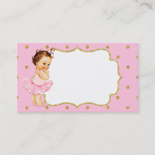 Vintage Baby Girl Princess Business Card
