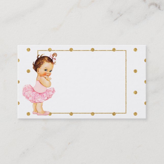 Vintage Baby Girl Princess Business Card (Front)