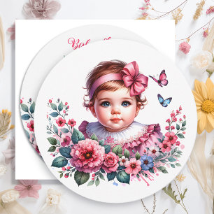 Vintage Baby Girl's Baby Shower  Invitation