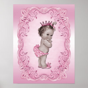 Vintage Baby Princess Pink Poster