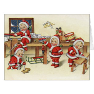 Vintage Baby Santa Illustration