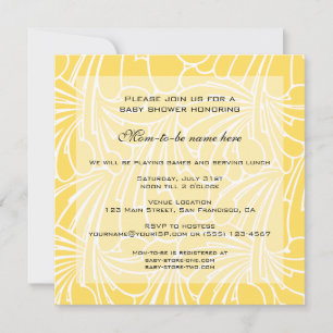 Vintage Baby Shower, Art Nouveau Floral Pattern Invitation