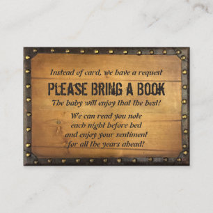 Vintage Baby Shower Book Request Insert