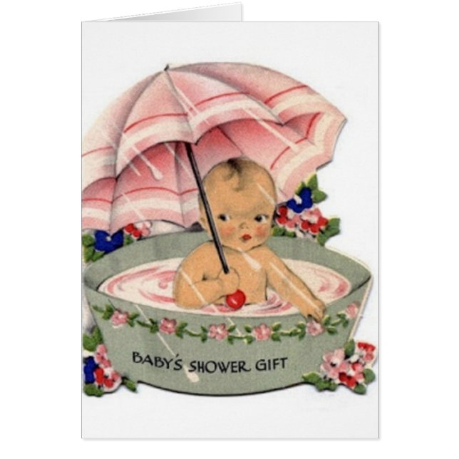 Vintage Baby Shower Gift Card (Front)