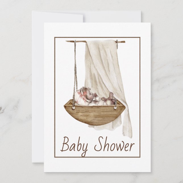 Vintage Baby Shower Invitation  (Front)