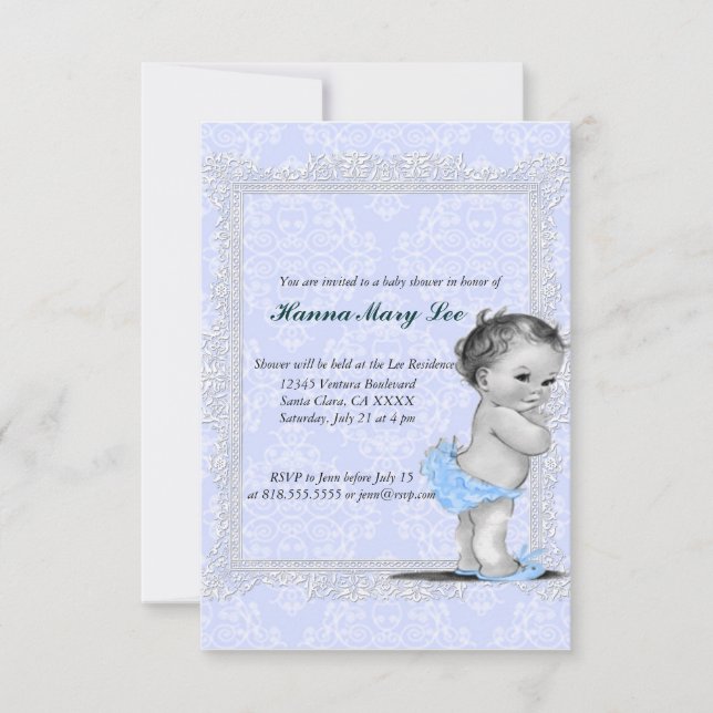 Vintage Baby Shower Invitation (Front)