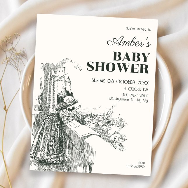 Vintage baby shower invitation (Creator Uploaded)