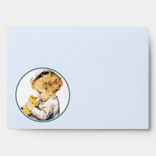 Vintage Baby with Duckling Easter Envelopes
