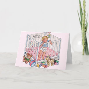 Vintage Baby's First Birthday Greeting Card