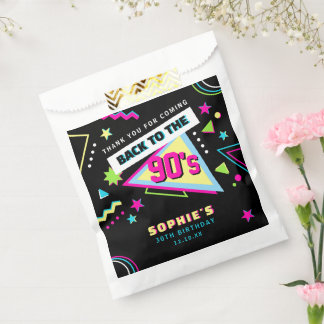 Vintage Back To The 90s Retro 30th Birthday Party Favour Bags