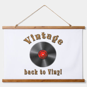 Vintage - Back to Vinyl, the record is back Hanging Tapestry