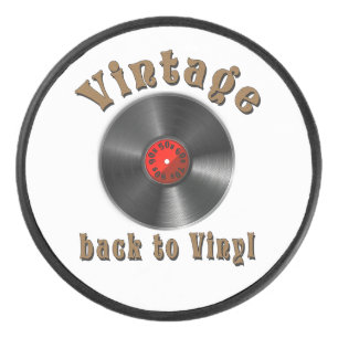 Vintage - Back to Vinyl, the record is back Hockey Puck