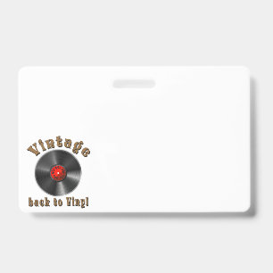 Vintage - Back to Vinyl, the record is back ID Badge