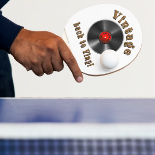 Vintage - Back to Vinyl, the record is back Ping Pong Paddle