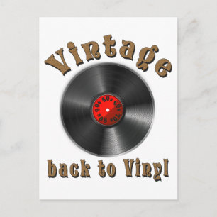 Vintage - Back to Vinyl, the record is back Postcard