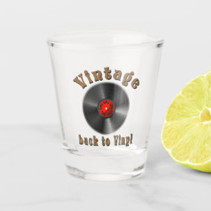 Vintage - Back to Vinyl, the record is back Shot Glass