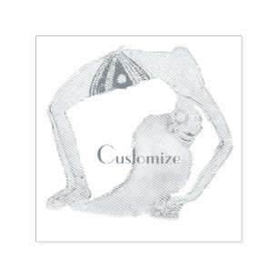 Vintage Backbend Yoga Pose Thunder_Cove Self-inking Stamp