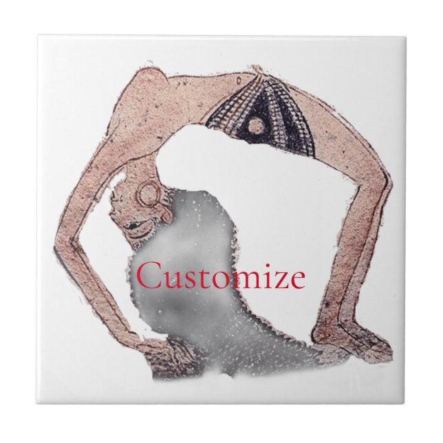 Vintage Backbend Yoga Pose Thunder_Cove Tile (Front)